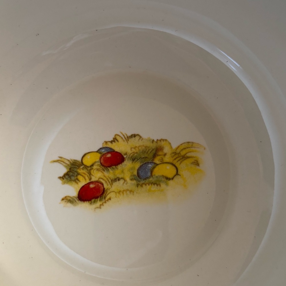 Whimsical World Market "Dancing Rabbits" Ceramic Easter Bowls – Set of 2 - Picture 6 of 8